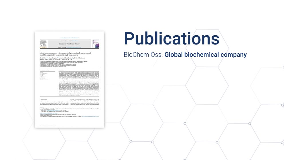 Mixed matrix membranes with incorporated glycosaminoglycans have goodblood biocompatibility combined to high toxin removal